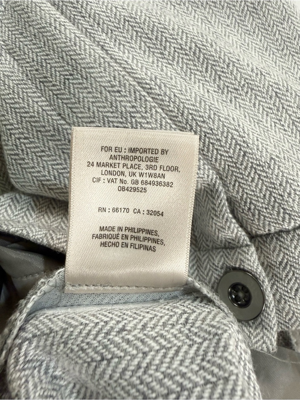 Anthropologie Elevenses Gray Ombre Flare Trouser Pants 12 Wool Blend High Rise - Picture 11 of 11